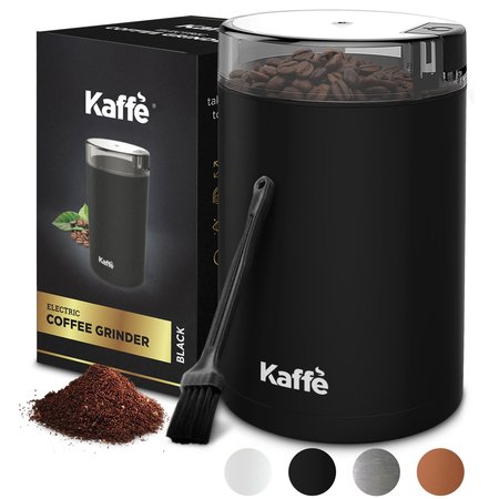 Kaffe Electric Coffee Grinder - 14 Cup (3.5oz) with Cleaning Brush. Easy On/Off. Black KF2010